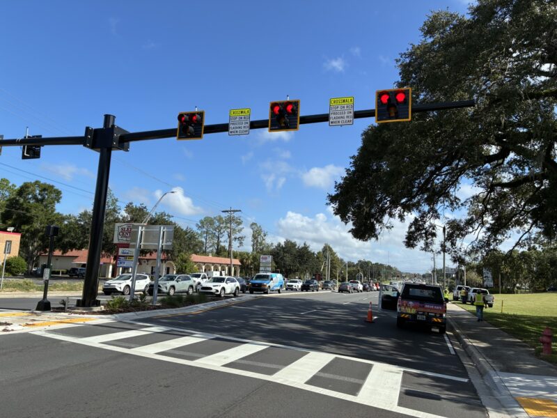 The Florida Department of Transportation has activated two pedestrian beacons on State Road 200 in Ocala.