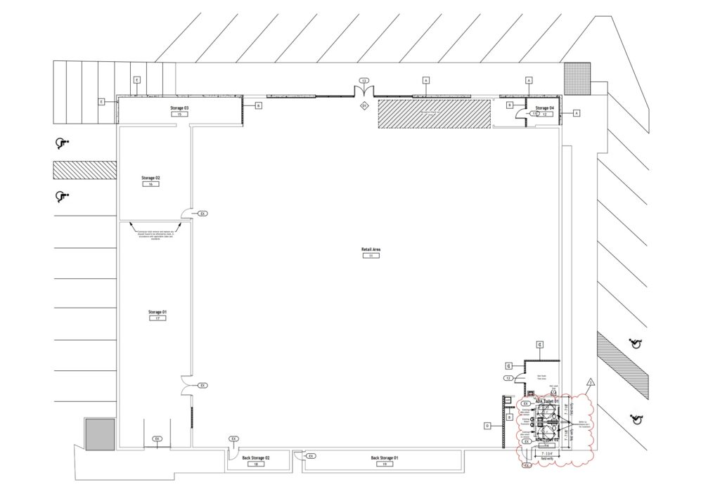 Plans for the renovated structure at 1926 East Silver Springs Boulevard in Ocala