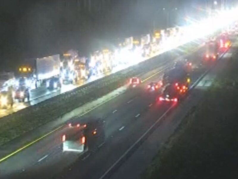 Traffic along I-75 on Monday, October 20.