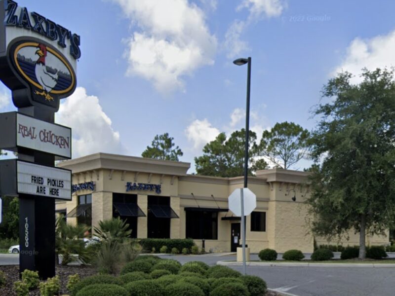 A woman has sued Zaxby's Chicken Fingers and Buffalo Wings in Belleview over injuries she allegedly sustained during a slip-and-fall incident at the restaurant.