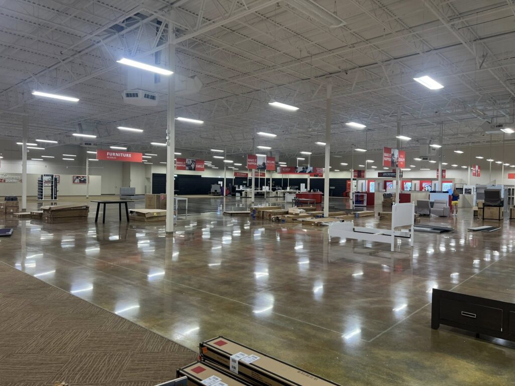 Campbell says his team is beginning the demolition of the interior of the former Conn s HomePlus in Ocala