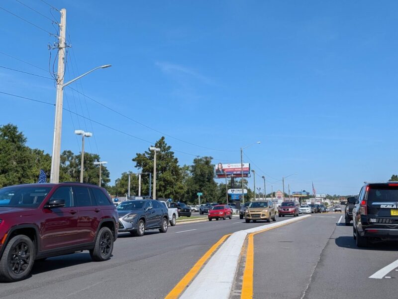 Cars along SW College Road:State Road 200 in Ocala