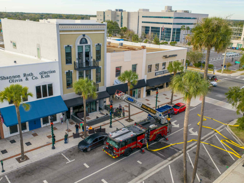 Fire at 18 South in downtown Ocala - Photo by Dave Miller