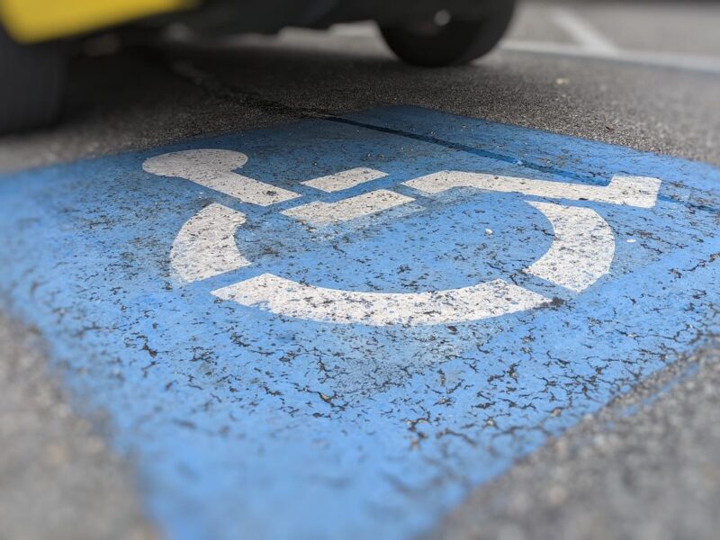 A handicap parking space in Ocala