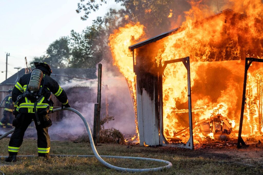 Marion County Fire Rescue attacks shed in Silver Springs