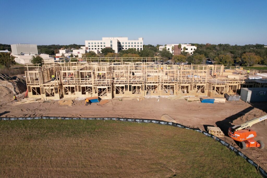 One of the seven buildings at Pomona, a new luxury apartment complex coming to southwest Ocala.
