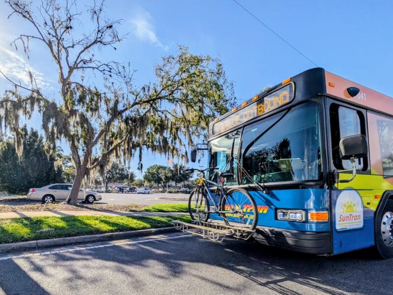 SunTran bus on East Silver Springs Boulevard in October 2025