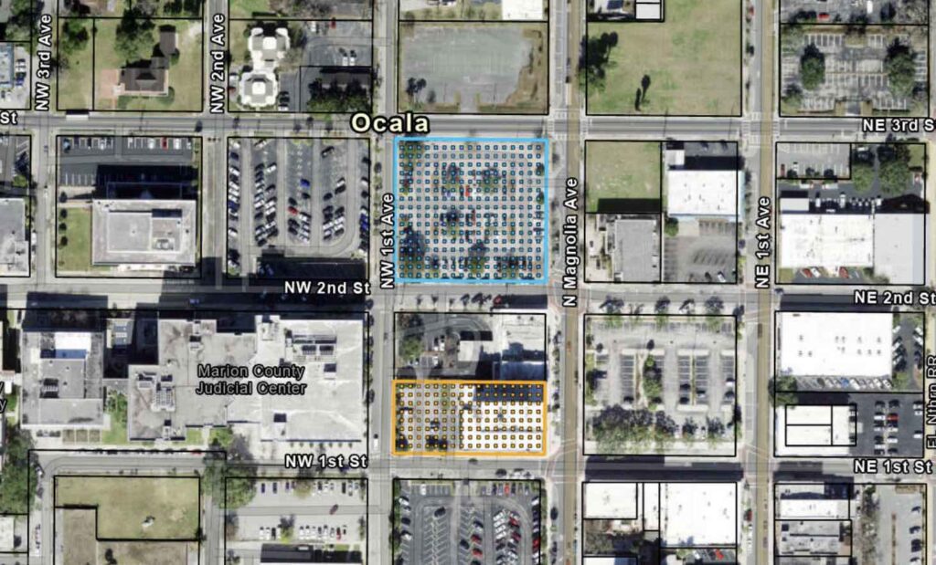 The hotel property is highlighted in yellow, while Lot 6 is highlighted in blue.
