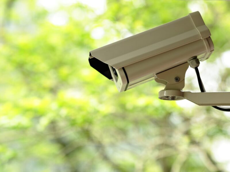 CCTV camera in a park