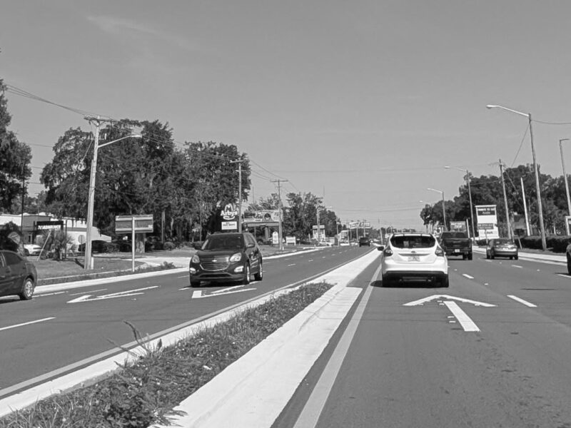 Cars traveling on State Road 200 in Ocala, Marion County