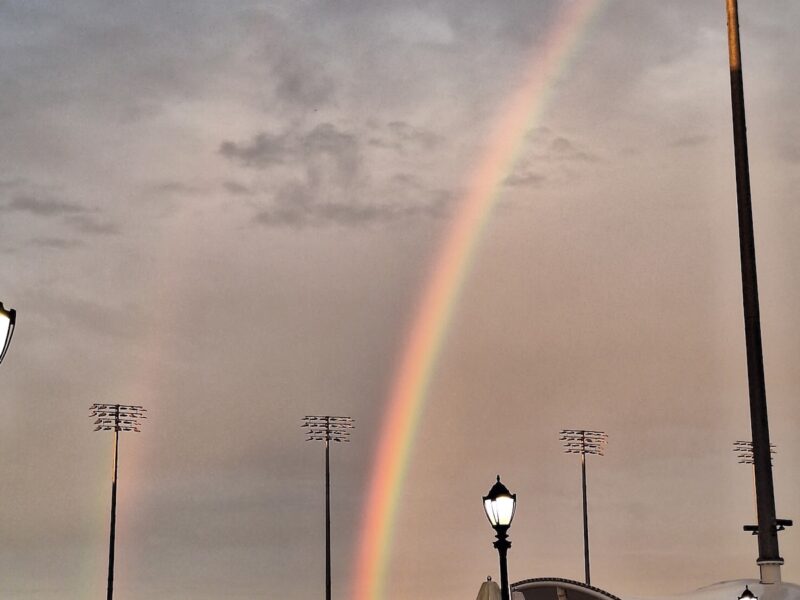 Double rainbow above World Equestrian Center in Ocala
