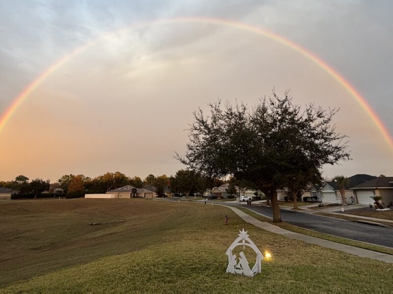 Gorgeous rainbow over Fore Ranch in Ocala