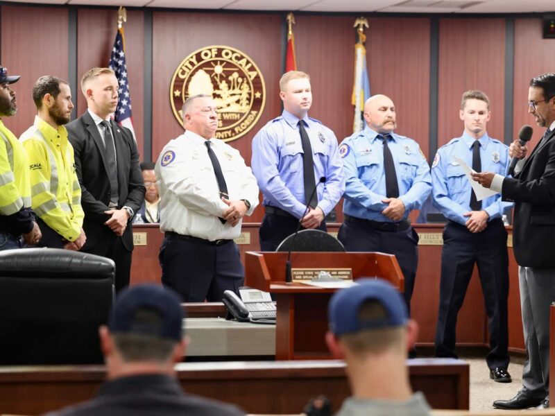 Men honored for life saving efforts during medical incident outside of Ocala restaurant on October 28