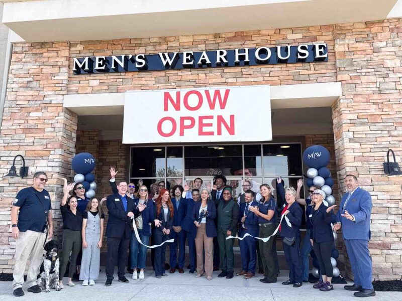 Men's Wearhouse celebrates its grand opening with a ribbon-cutting event hosted by the Ocala Chamber and Economic Partnership.