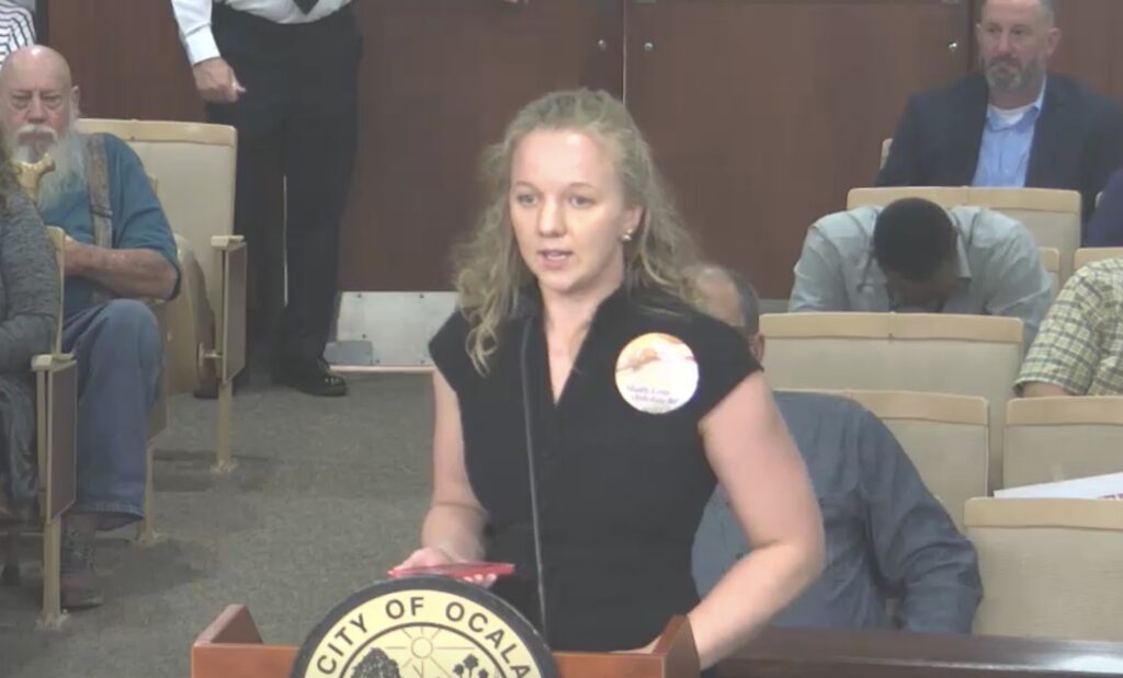 Serena Mojica addresses the Ocala City Council