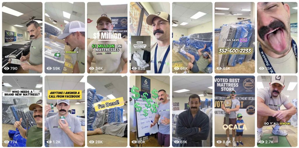 Some of The Ocala Mattress Guy s reels on Facebook have amassed hundreds of thousands of views