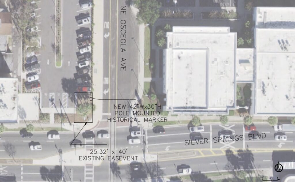 The location of the new historical marker commemorating Tom Petty meeting Elvis Presley in Ocala