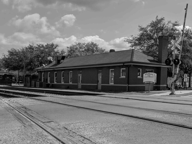 Train tracks railroad in downtown Ocala
