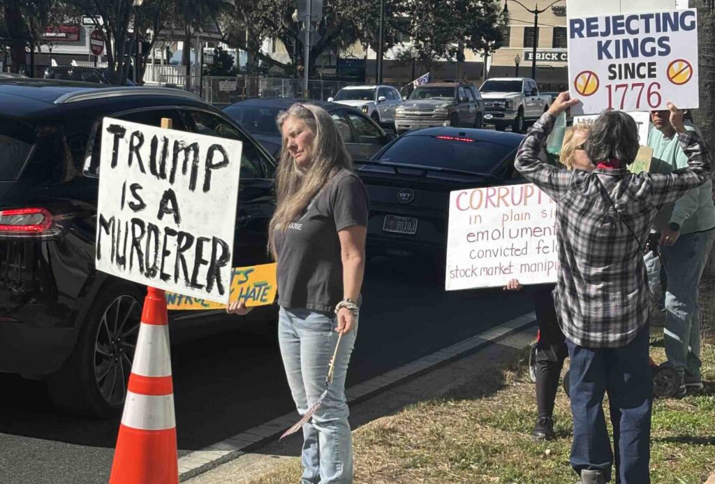 %22Trump is a Murderer%22 sign