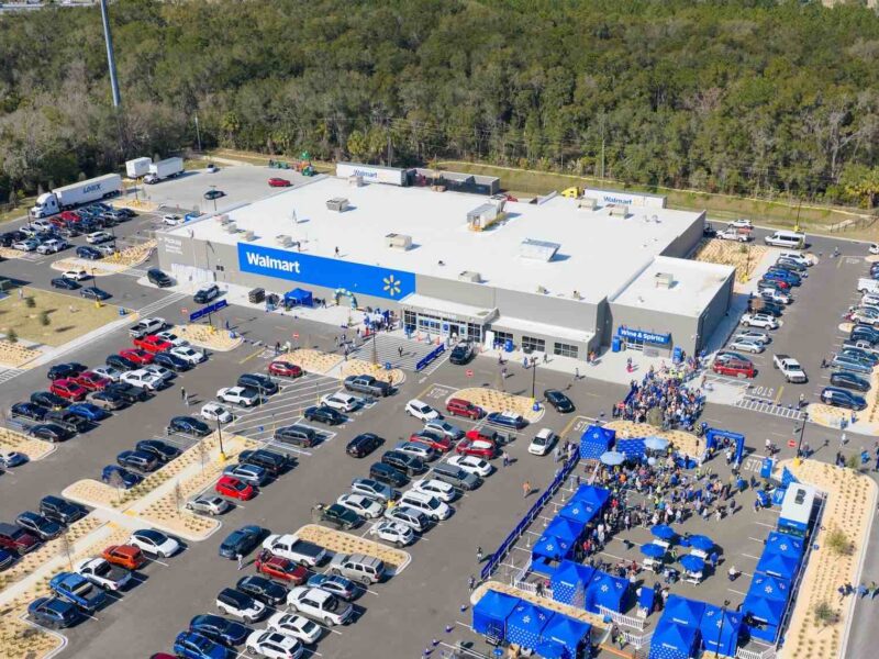 An aerial shot of the new Walmart Neighborhood Market at 3535 SE Maricamp Road in Ocala.