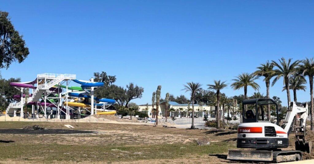 Construction at the new Camp Margaritaville Resort in Orange Lake