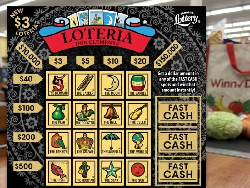 LOTERIA scratch off game purchased at Winn Dixie