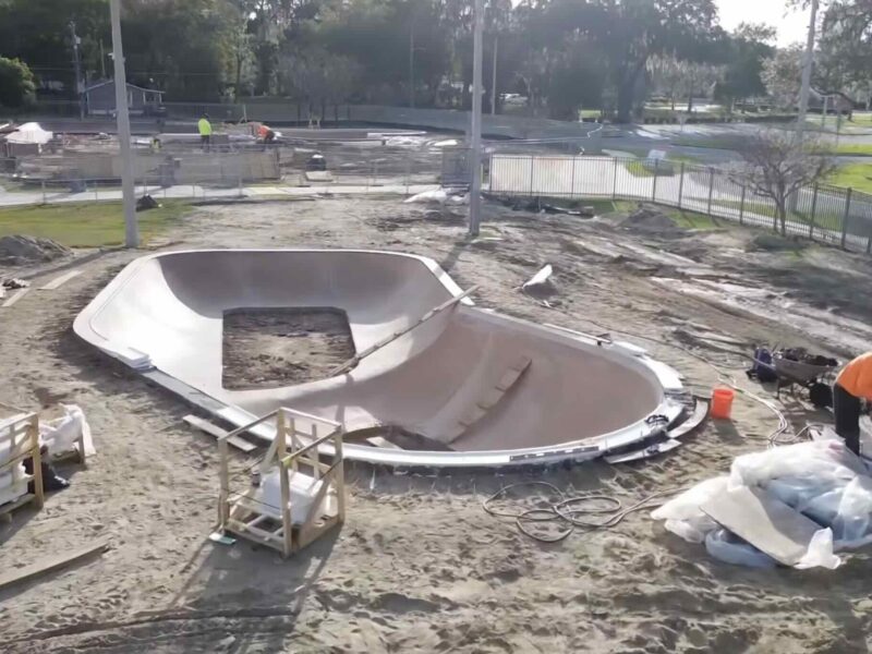New drone shots show some of the updated structures at the Ocala Skate Park 2