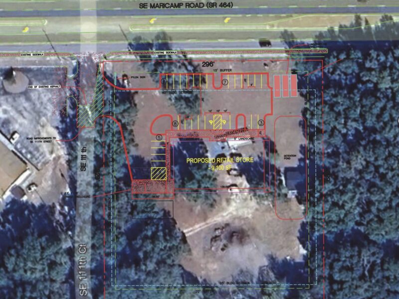 A new commercial retail store is being proposed along SE Maricamp Road in Ocala.