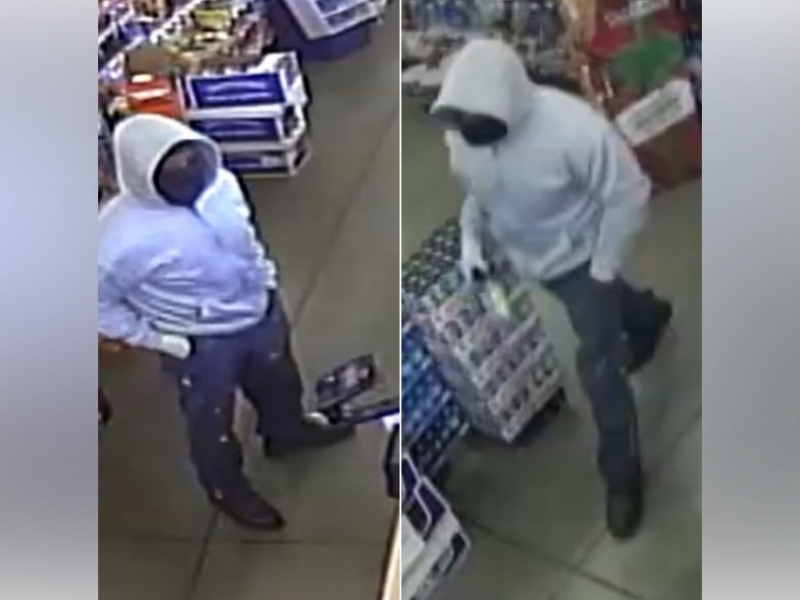 Two photos of a male suspect, later identified as Clinton Deon Scarlett, who allegedly robbed a Family Dollar in Marion Oaks on January 27, 2026. (Photos: Marion County Sheriff's Office)