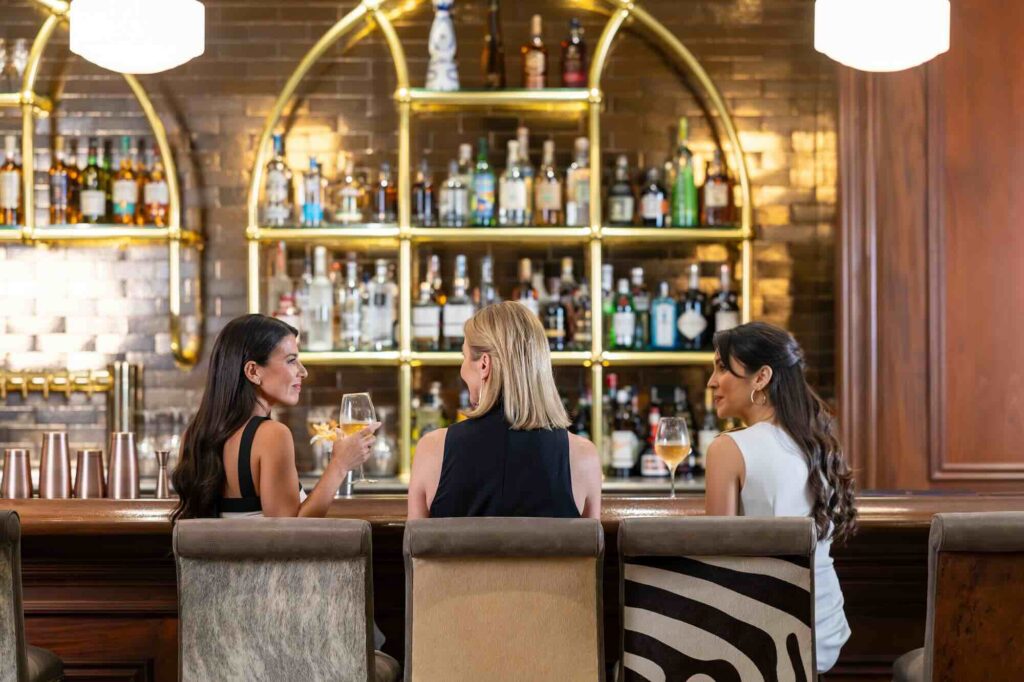 The bar at the Polo Pony at The Equestrian Manor