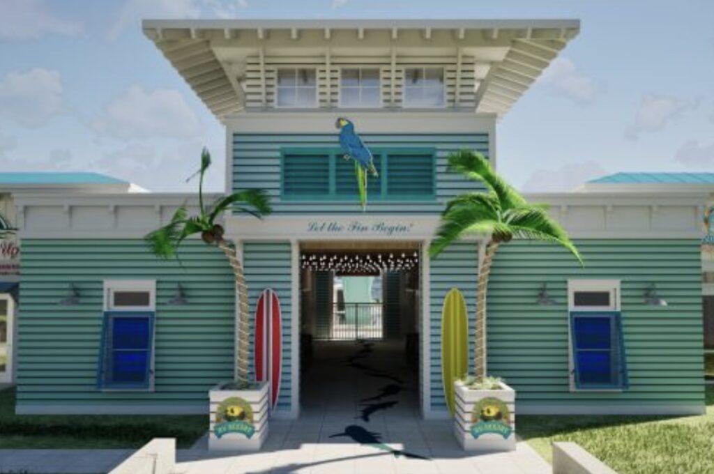 The entrance to Camp Margaritaville Resort Orange Lake