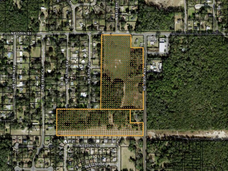 The site of a new development planned for northeast Ocala