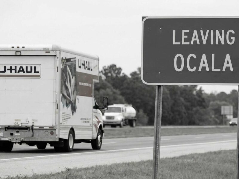 U-Haul leaving Ocala on highway