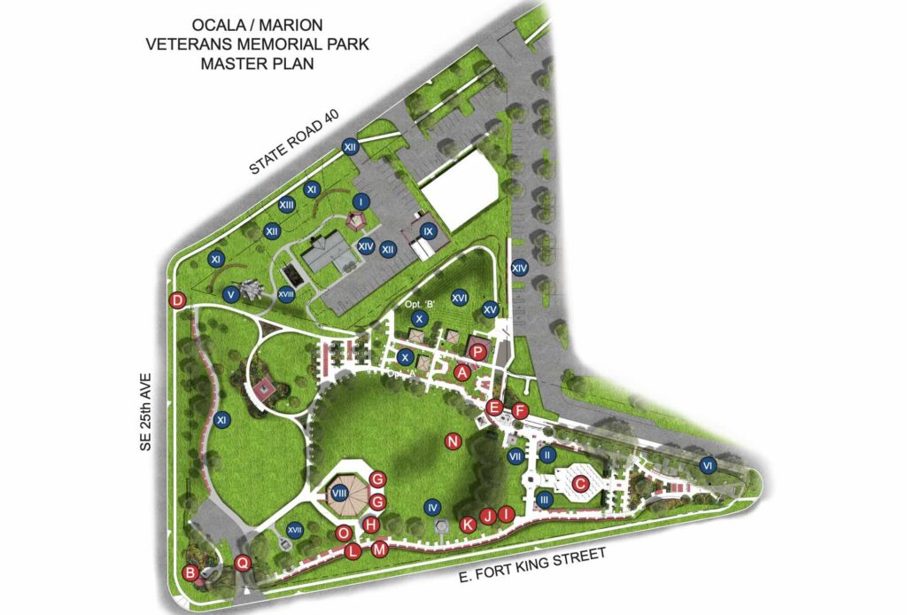 A layout of the park and its old and new upgrades