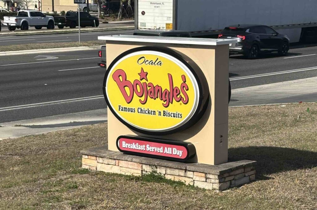 Bojangles sign in Ocala