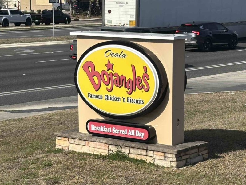 Bojangles sign in Ocala