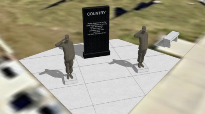 Country monument at the new Ocala:Marion County Veterans Memorial Park