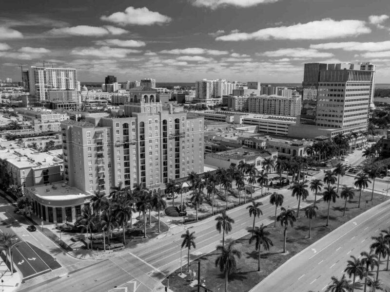 Downtown West Palm Beach in Florida