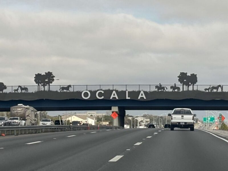 Ocala sign on Interstate 75