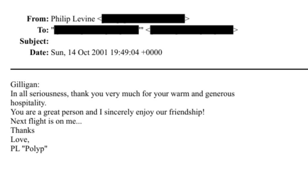 Philip Levine thanks Maxwell for her hospitality