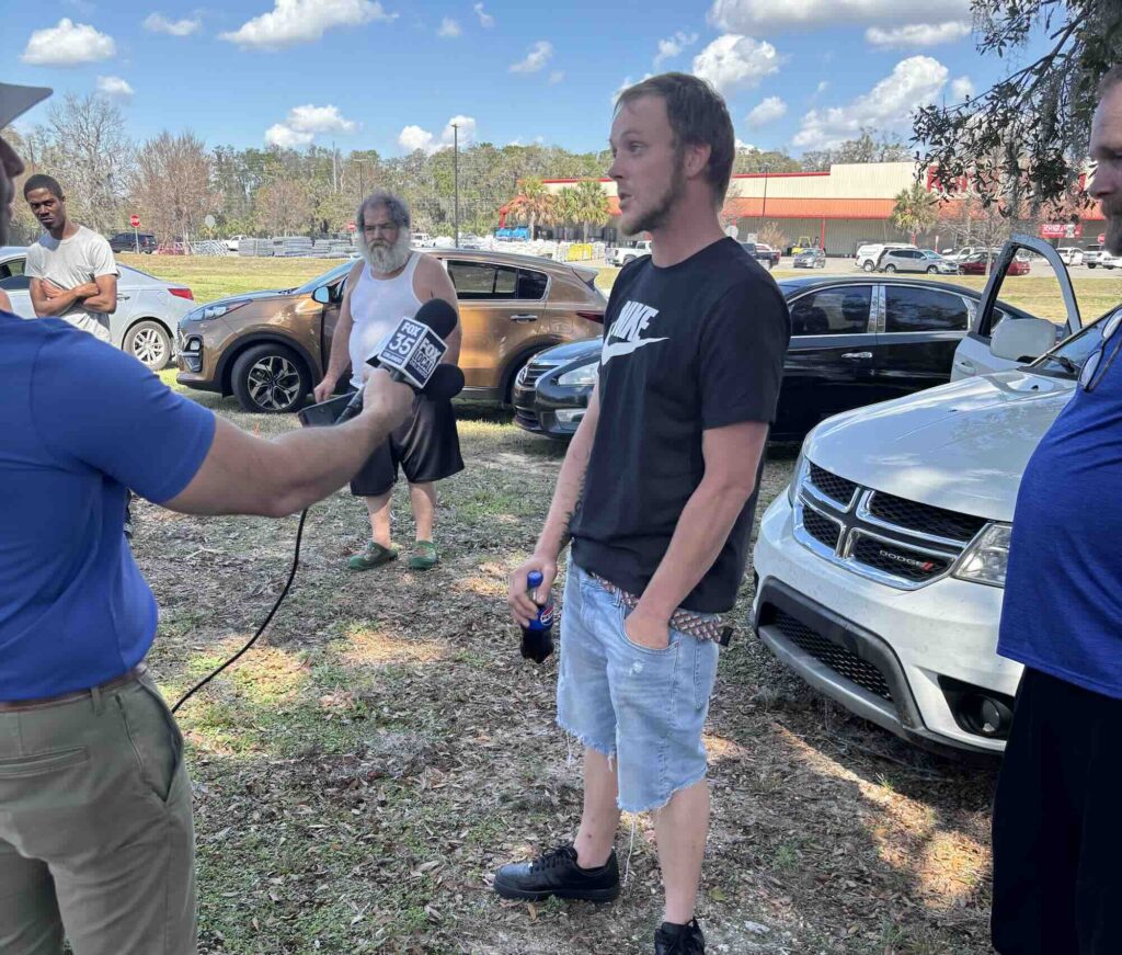 Robert Brown right interviewed
