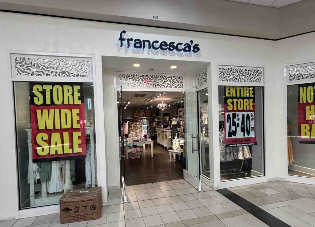Store wide sale discount on Francesca s in Ocala