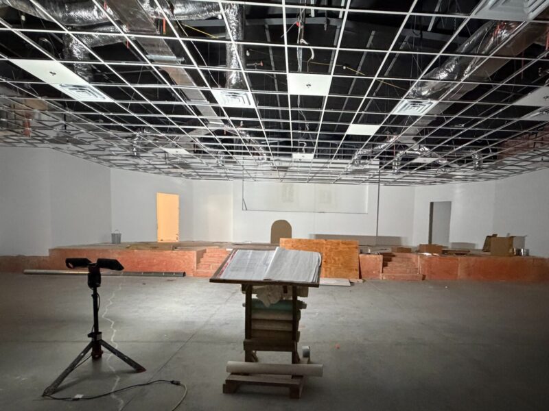 The interior of the Mount Moriah Baptist Church