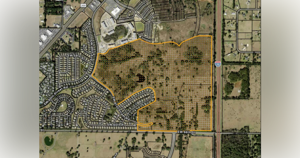 A new 592-home community is planned for a 285-acre plot of land in southwest Ocala.