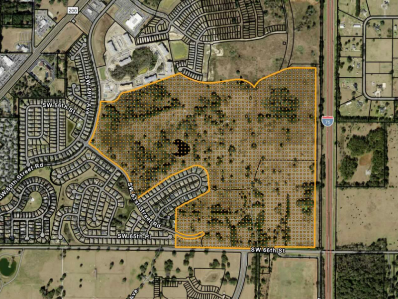 A new 592-home community is planned for a 285-acre plot of land in southwest Ocala.