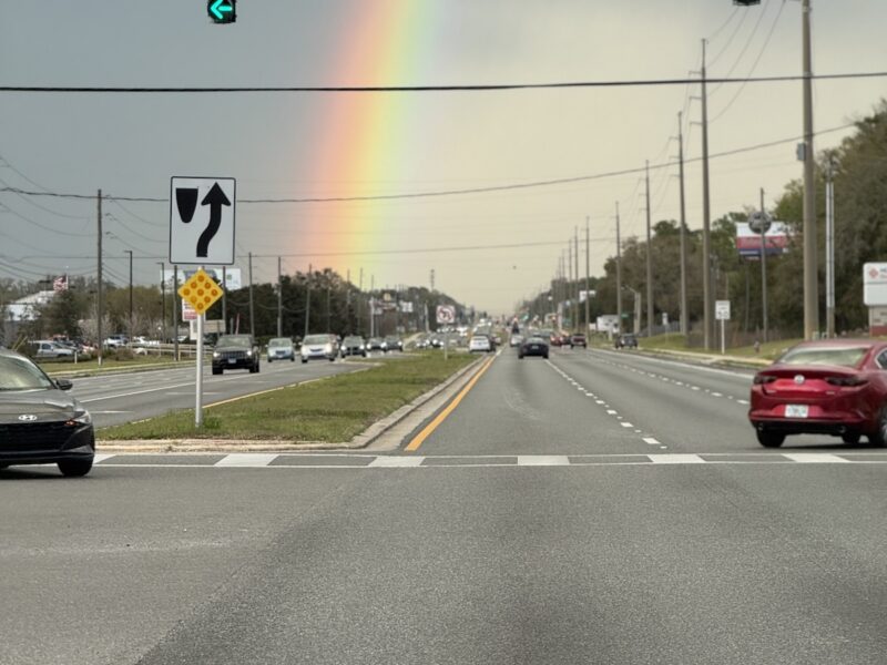Beautiful rainbow over SR 200 in Ocala