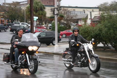 John Travolta on a motorcycle in Ocala