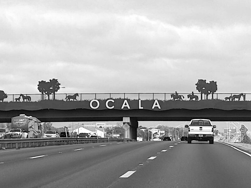 Ocala gateway sign on Interstate 75