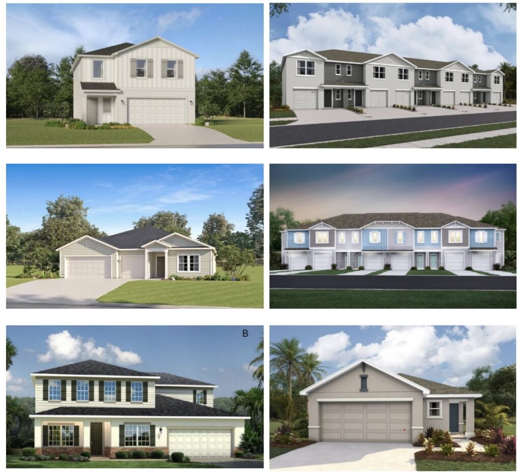 Some of the single family homes planned for the community