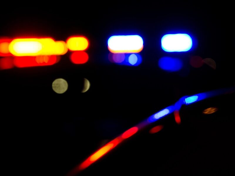 Sirens on a nighttime background